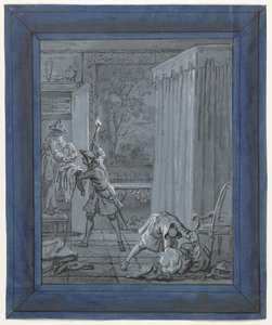 A férj, a feleség és a tolvaj / Le Mari, la Femme et le Voleur Illusztrációk Jean de La Fontaine meséihez (sorozat címe) alkotó: Jean Baptiste Oudry