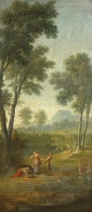 Die Blumenverkäuferin (Geruch) 1749 von Jean Baptiste Oudry