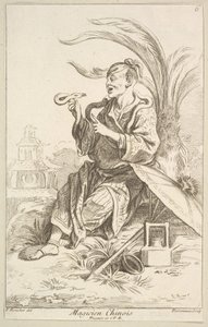 Kínai bűvész, 1738-45. alkotó: Jean Baptiste Perronneau