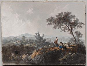 Pásztorok a tájban alkotó: Jean Baptiste Pillement
