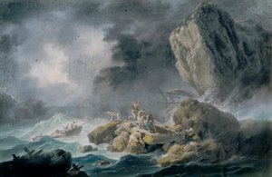 Vihar és hajótörések alkotó: Jean Baptiste Pillement