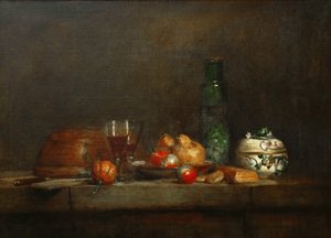 Egy tál olajbogyó alkotó: Jean-Baptiste Simeon Chardin