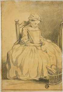 Lány eszik cseresznyét alkotó: Jean-Baptiste Simeon Chardin