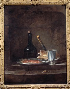Az ebéd jelzője az ezüst poharat is mondja. Jean Baptiste Simeon Chardin (1699-1779) festménye alkotó: Jean-Baptiste Simeon Chardin