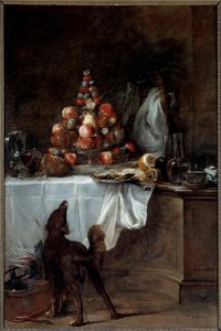 A büfé. Jean Baptiste Simeon Chardin (1699-1779) festménye alkotó: Jean-Baptiste Simeon Chardin