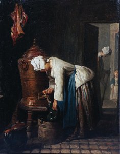 Nő vizet merít a ciszternánál alkotó: Jean-Baptiste Simeon Chardin