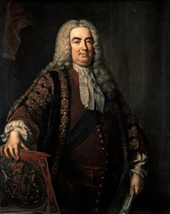 WALPOLE Robert: Oxford első grófja (1676-1745), 1740 körül (olaj, vászon). alkotó: Jean Baptiste Vanloo