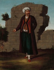 Férfi Mykonos szigetéről alkotó: Jean Baptiste Vanmour (workshop of)