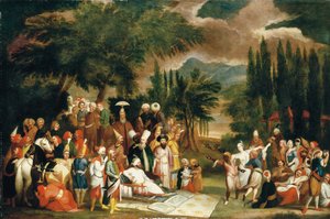 Ahmed szultán vadásztársasága III alkotó: Jean Baptiste Vanmour