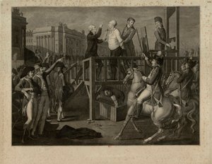 Lajos kivégzése a Place de la Revolution 1793. január 21-én, kb. 1794-ben.