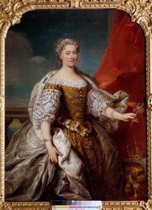 Catherine Bnin Opalinska portréja, Stanislas Lescinski lengyel királynő, Lotaringia és Bar hercegnő felesége (1680-1747) Jean Baptiste Van Loo (1684-1745) festménye 1725 V. 1,41x1,12 m