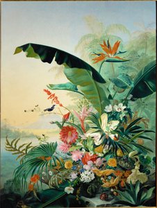 Egzotikus virágok (festmény vászonra) alkotó: Jean Benner-Fries