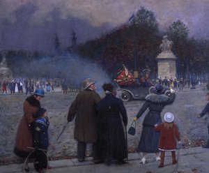 Német zászlót vittek az Invalidusokhoz, Kr. e. 1914. alkotó: Jean Beraud