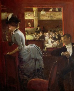 A fürdőkád a Variety Színházban A Theatre Box a Varietyben, 1883. alkotó: Jean Beraud