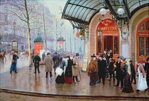 Párizs Vaudeville Színházán kívül alkotó: Jean Beraud