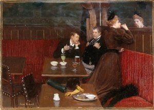 Három alak egy kávéházban, 1890 körül (olaj, vászon) alkotó: Jean Beraud