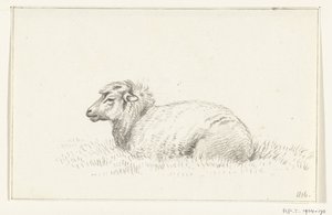 Fekvő bárány, balra alkotó: Jean Bernard