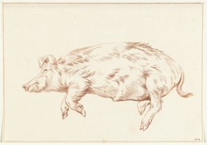 Fekvő malac, balra alkotó: Jean Bernard