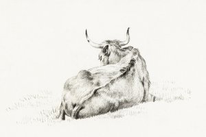 Fekvő tehén (1815) alkotó: Jean Bernard