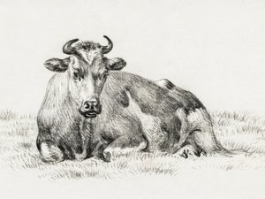 Fekvő tehén (1825) alkotó: Jean Bernard