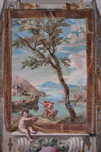Bacchus megszelídíti a tigrist, akit az üldöző Juno küldött ellene.