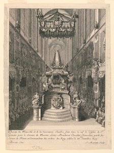 Louis Boucherat katafalkja, második állam, St. Gervais, Párizs alkotó: Jean Bérain, the Elder