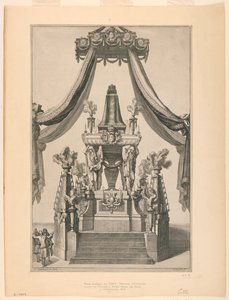 Ausztriai Mária Terézia katafalkja, Notre Dame, Párizs alkotó: Jean Bérain, the Elder