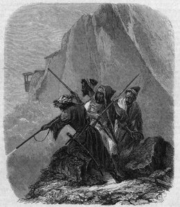 cserkesz katonák (a Kaukázus egyik régiója) alkotó: Jean Charles Pauquet