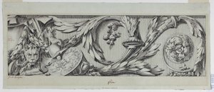Rajz, fríz Rinceau-val, 1775-80 alkotó: Jean Charles Delafosse