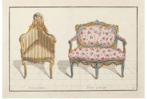 Sarok, fél kanapé. New Historical Iconology or Attributes Hierogliphyques, 1768 körül.