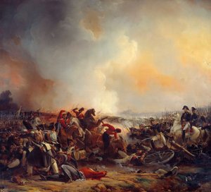 A polotski csata 1812.08.18-án Jean Charles Langlois (1789-1870) festménye 1838 V. 2,33x2,56 m