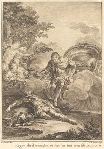 Uralkodj, mondja, győzz, és légy a fiam mindenben. alkotó: Jean Charles Levasseur after Hubert François Gravelot