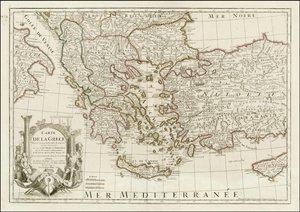 1780 térkép - Carte de la Grece Dressee sur un grand nombre de memoires anciens et nouveaux, Sur ceux de Mrs. Whele et Tournefort alkotó: Jean-Claude Dezauche
