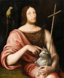 I. Ferenc (1494-1547) portréja Keresztelő Szent János szerepében. 1518