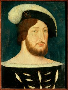 I. Francois (1494-1547), francia király portréja. Jean Clouet festménye (1485-1541)