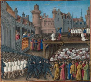 A szaracén foglyok lemészárlása Oroszlánszívű Richárd király parancsára, 1191, 1474-1475.