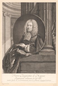 Pierre-Augustin Le Mercier portréja Pierre-Augustin Le Mercier (cím a tárgyon)