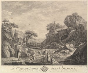 Utazó nők ivóvizet, 1758.