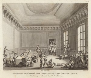 Maximilien de Robespierre támadást vezet alkotó: Jean Duplessi Bertaux