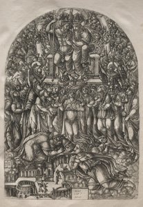 Az Apokalipszis: Számtalan sokaság, amely a trón előtt áll, 1546-1556. alkotó: Jean Duvet