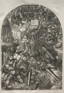 Az Apokalipszis: Az angyal enni adja Szent Jánosnak a könyvet, 1546-1556. alkotó: Jean Duvet