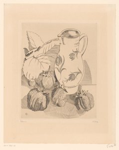 Csendélet eperrel és kancsóval les fraises