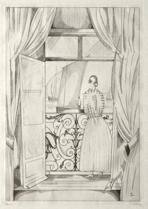 Erkély a tenger felett alkotó: Jean Emile Laboureur
