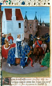 János belépése Párizsba, 14. század, 1455-1460. alkotó: Jean Fouquet
