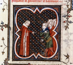 Etienne Marcel, a párizsi kereskedők előszava, II. Jó János francia király (1319-1364) azt mondta, hogy tartsa tiszteletben az 1357-es „Grande Ordonance”-t, és magatartásáért szemrehányást tett Jean „Franciaország nagy krónikái” című művében. Fouquet (1420 alkotó: Jean Fouquet