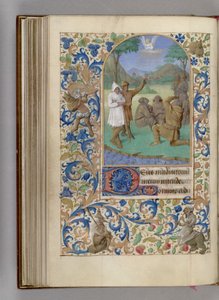 Az Angyali üdvözlet a Pásztoroknak Órakönyve, 1450-1499 alkotó: Jean Fouquet