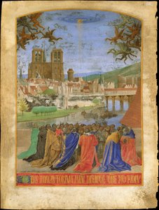 Isten jobb keze, aki megvédi a híveket a démonok ellen, 1452-1460 körül (tempera és aranylevél pergamenen)