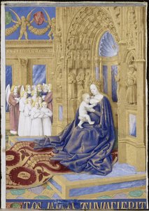 A Szűz és a Gyermek a Hours of Étienne Chevalier trónra került alkotó: Jean Fouquet