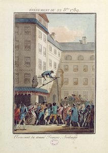 1789. október 22-i események: egy Francois nevű férfi pék felakasztása alkotó: Jean Francois Janinet