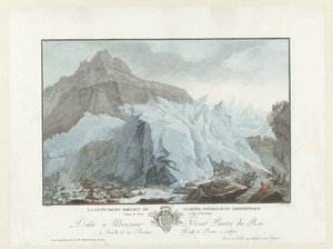 Gletsjer bij Grindelwald Az alsó Grindelwald-gleccserből előbukkanó Lutschinen. Bern kanton Interlaken tartomány (cím a tárgyon) Figyelemre méltó kilátás a svájci hegyekre (sorozat címe)